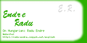 endre radu business card